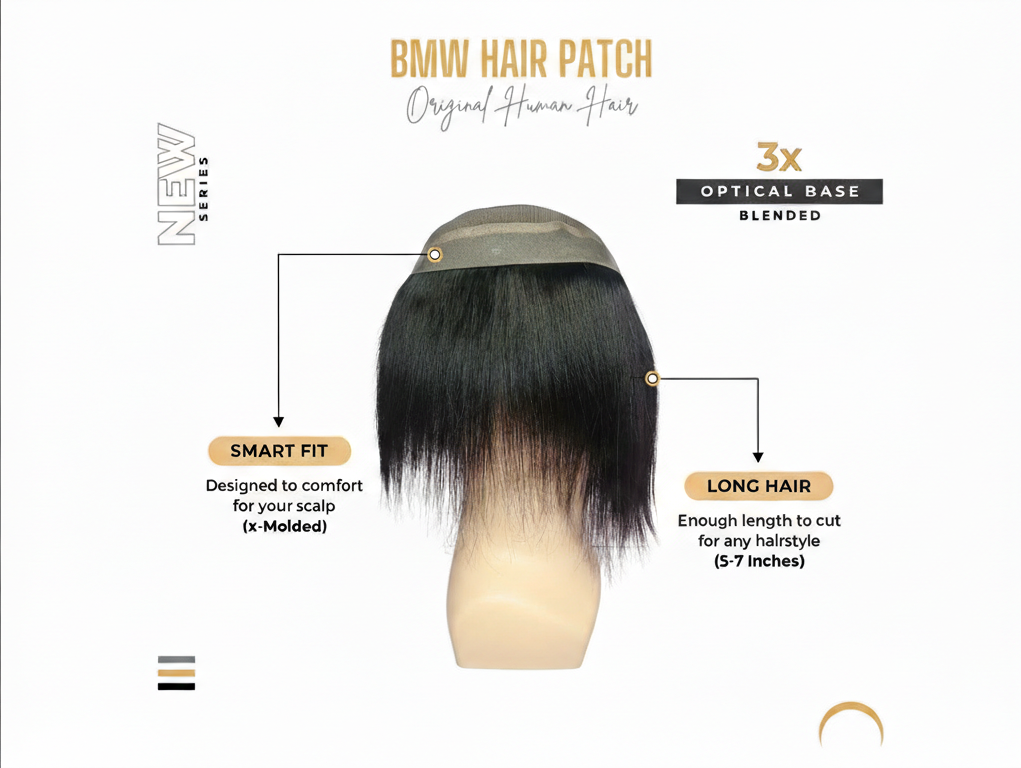 Srhairfeelers BMW Smart Hair Patch for Men Hover